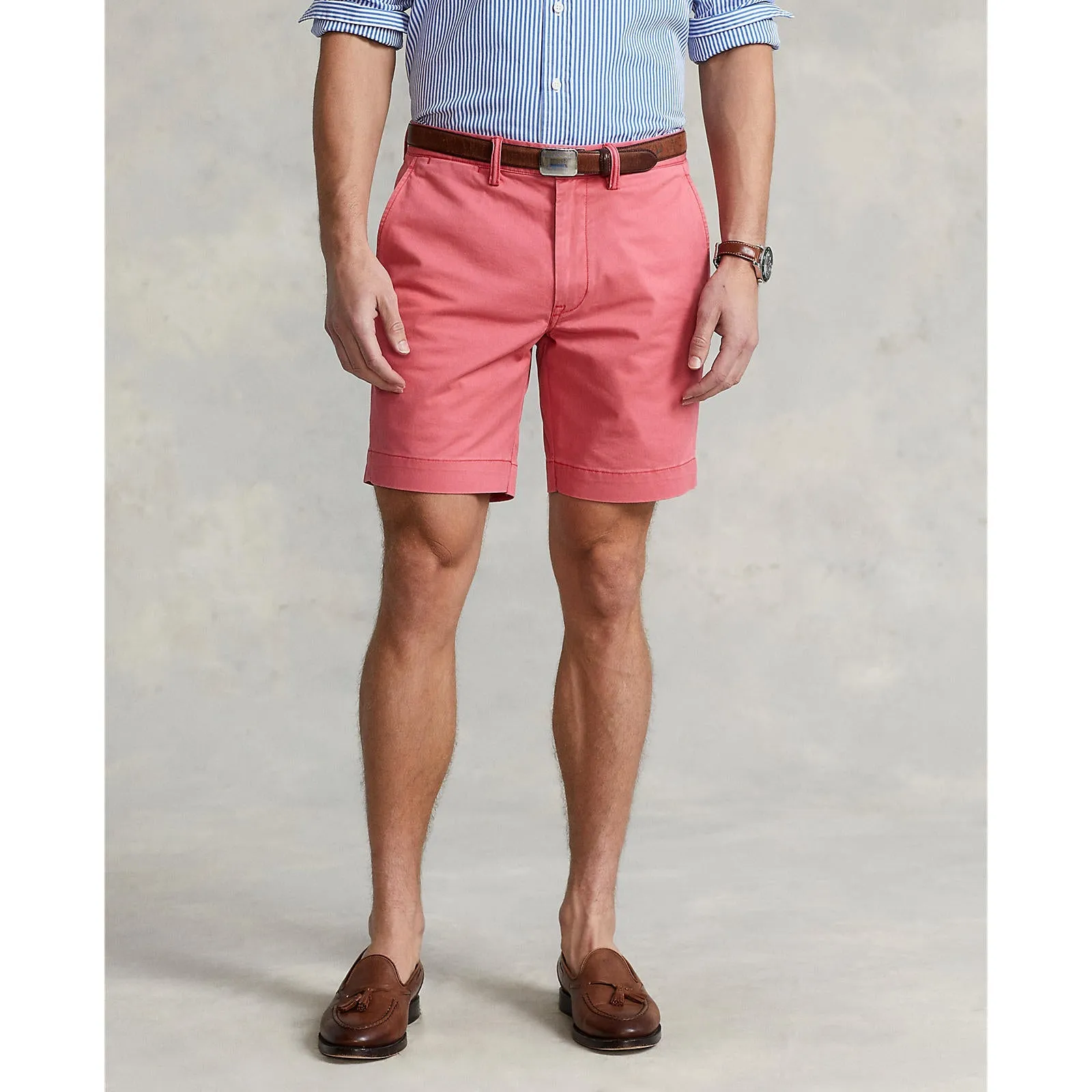 8 Inch Stretch Chino Short - Medium Red