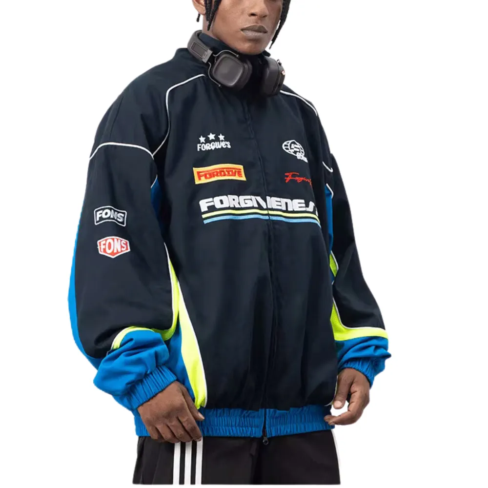 Bold Contrast Racing Jacket