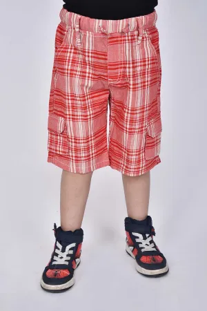 Boy’s Plaid Cargo Shorts