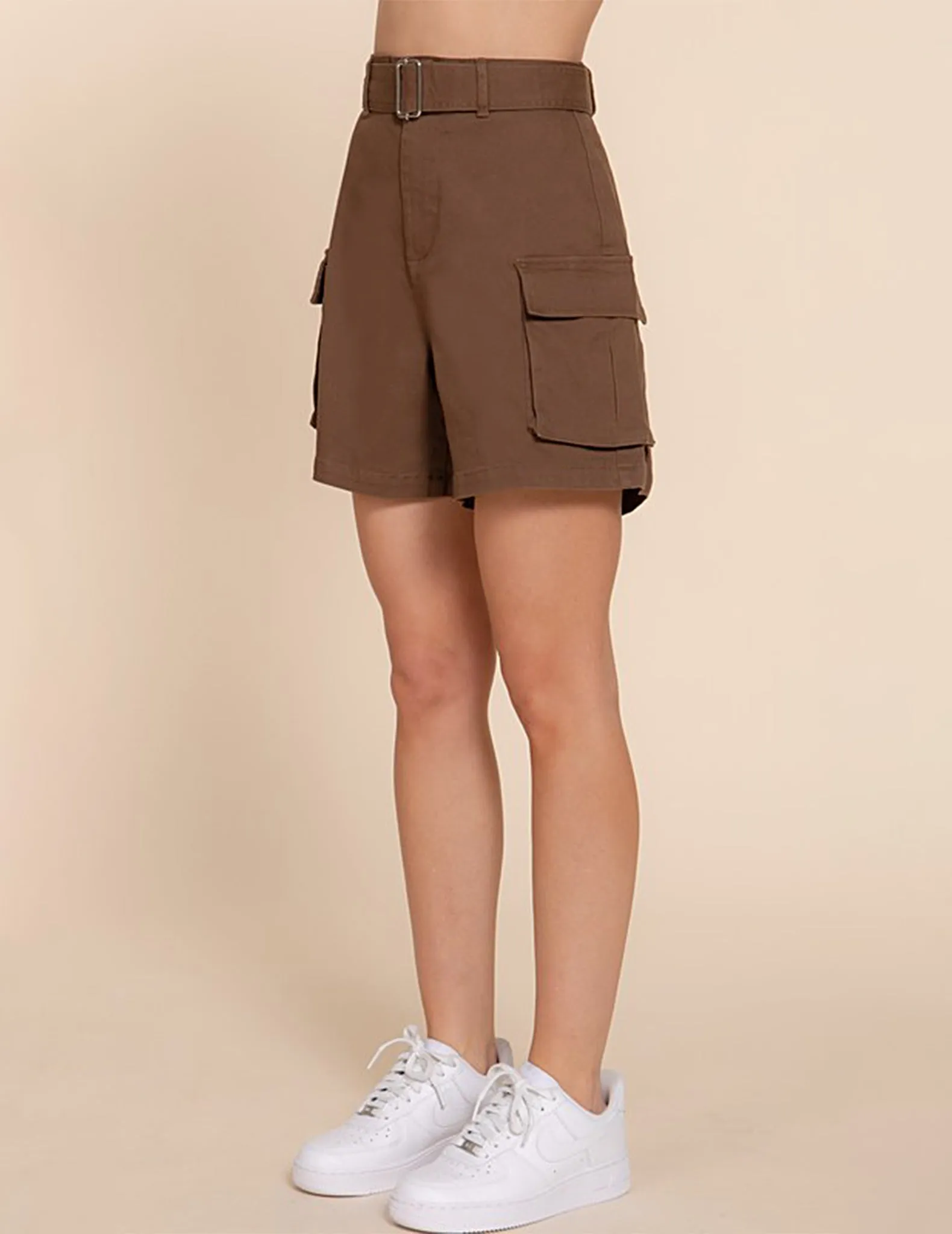 Brooklyn Chocolate Cotton Cargo Shorts