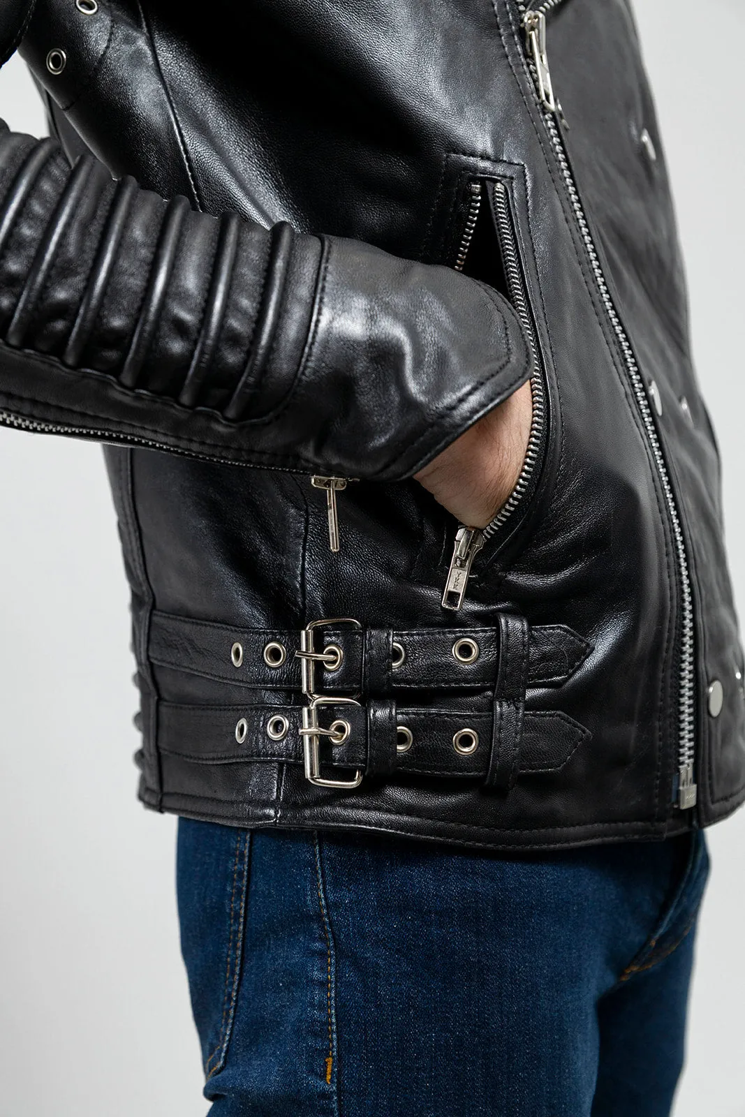 Brooklyn Mens Lambskin Leather Jacket