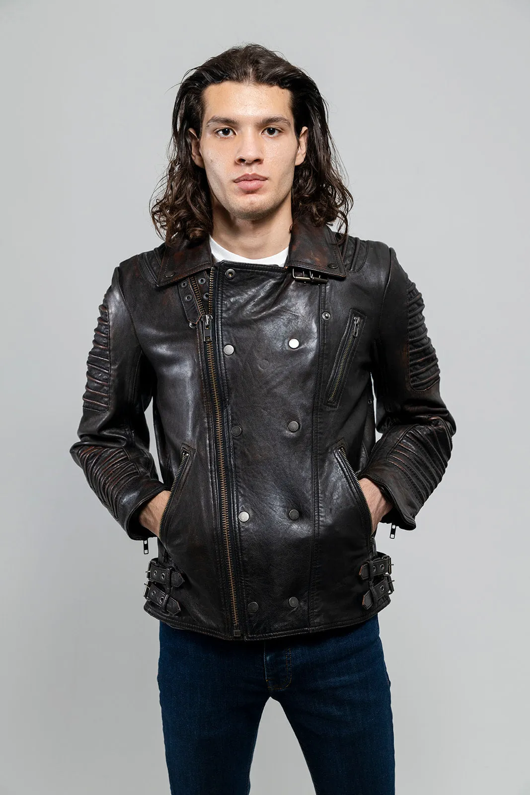 Brooklyn Mens Lambskin Leather Jacket