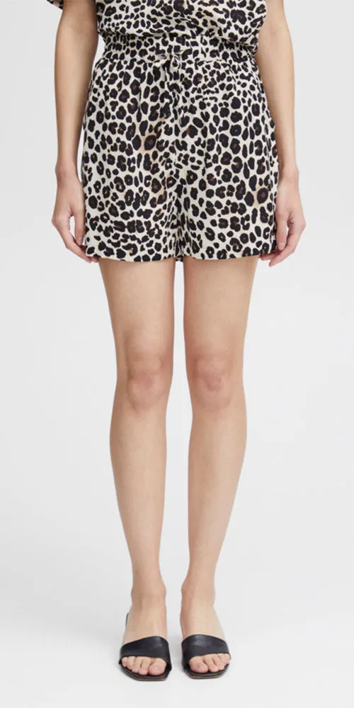 B.Young Leopard Print Shorts