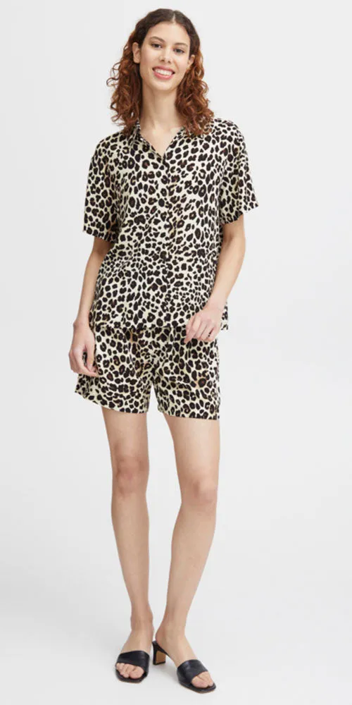 B.Young Leopard Print Shorts