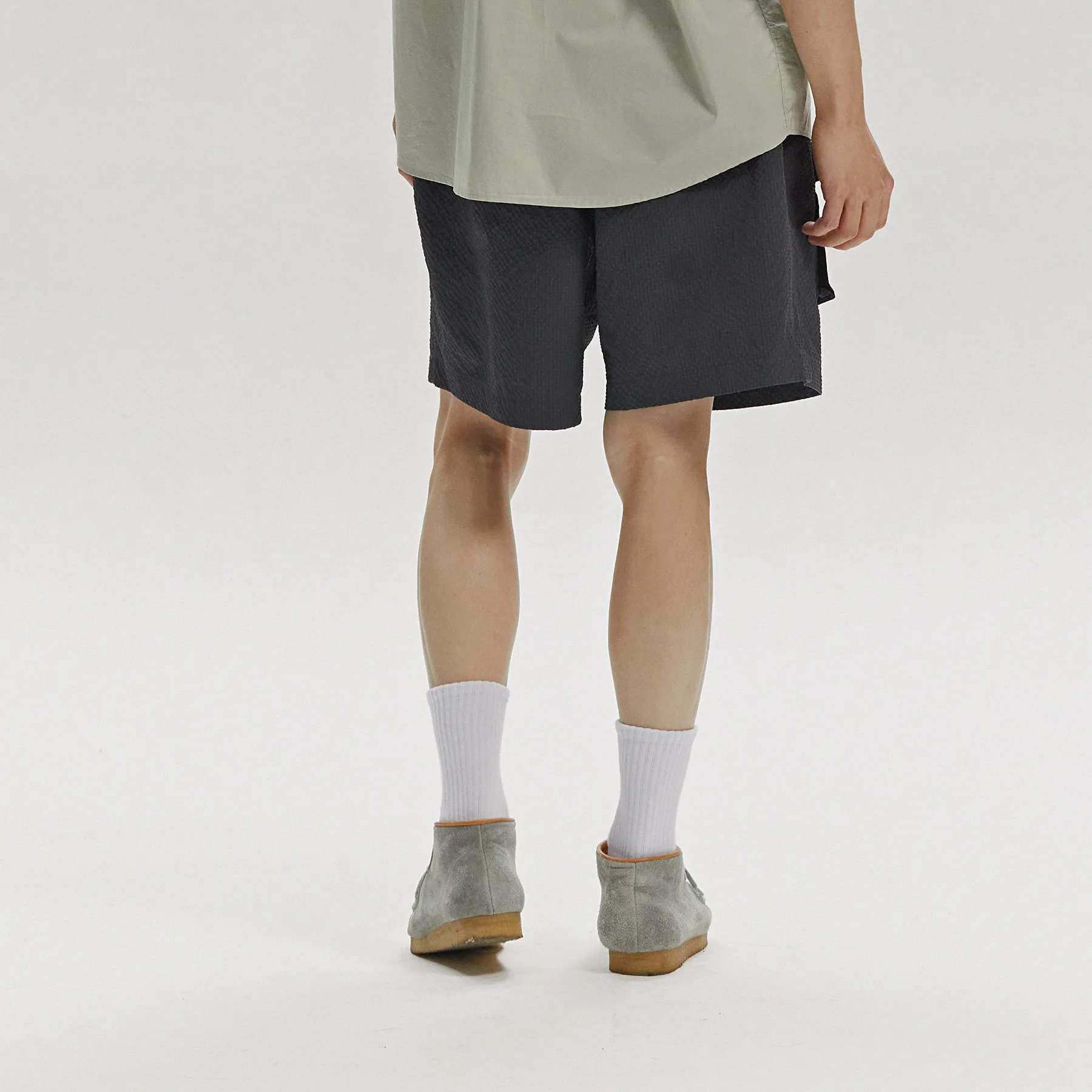 COMFORTABLE BANDING SHORTS - CHARCOAL