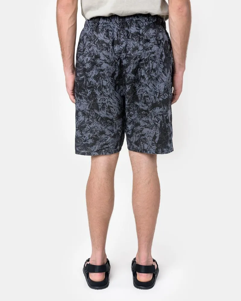 Fauna Print Drop Short in Petrol