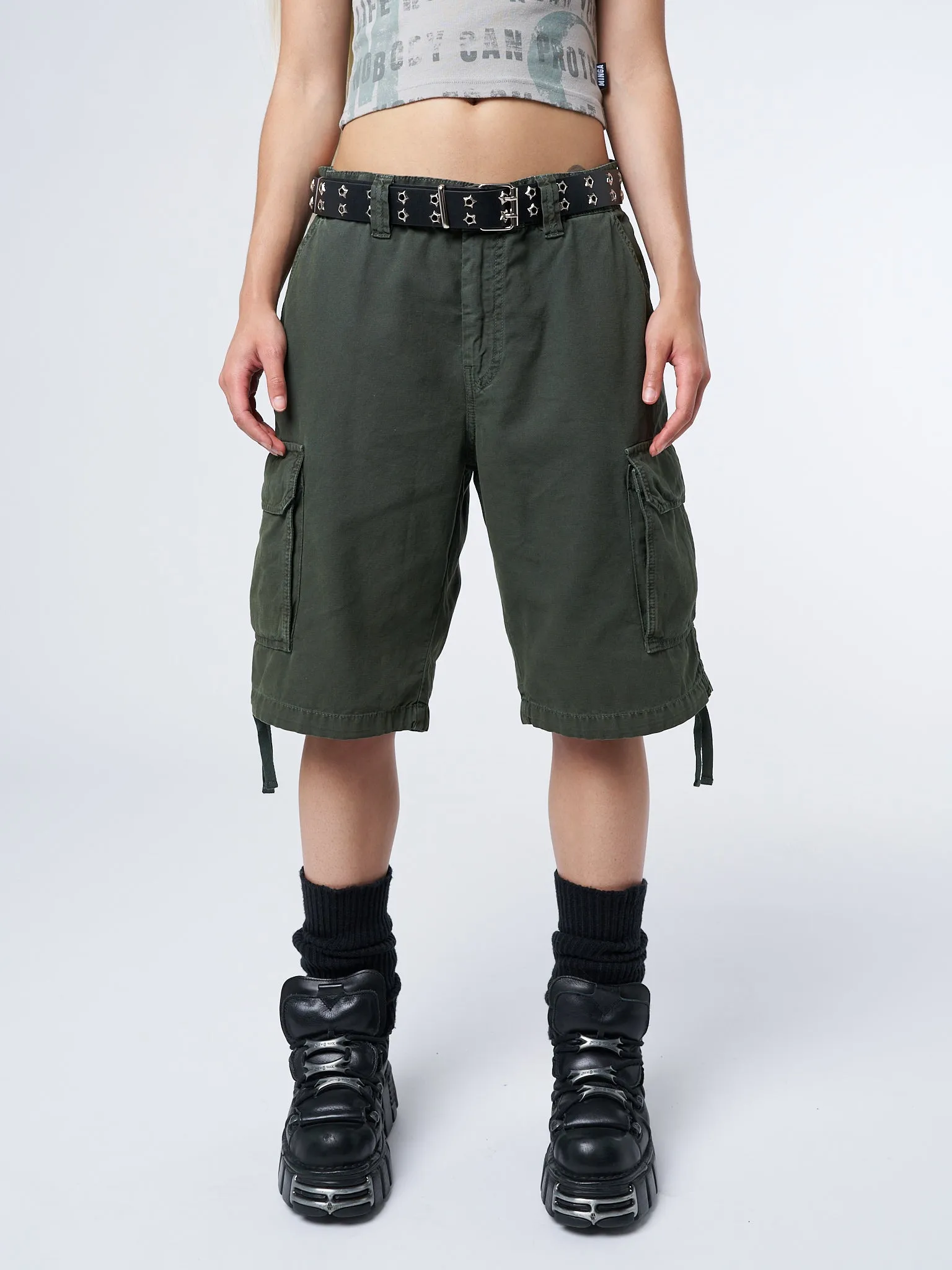 Issa Green Long Cargo Shorts