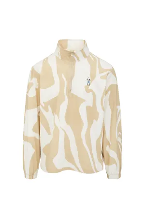 LCD Print Men's Quarter Zip Windbreaker