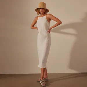 Lightweight Linen Cami Dress - White