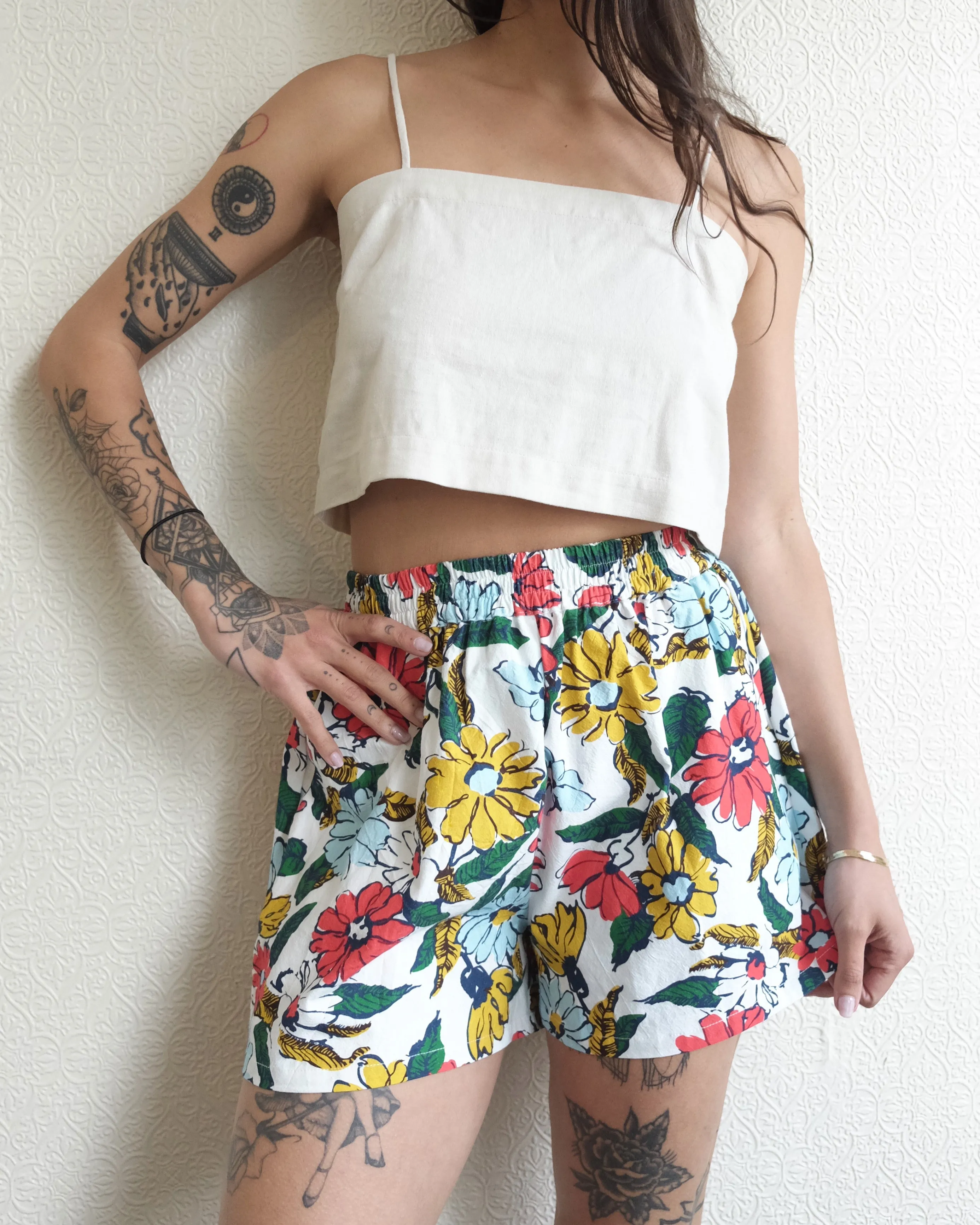 Linen Shorts, Cosmo Floral