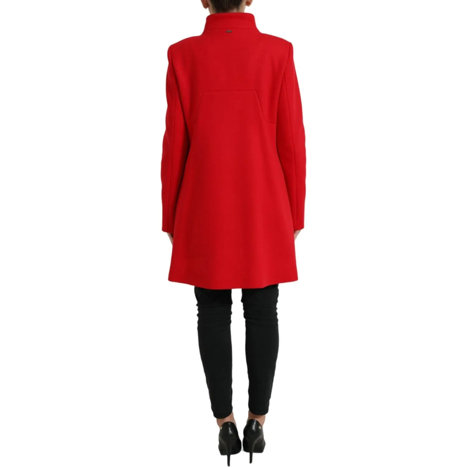 Liu Jo Elegant Red Double Breasted Long Coat