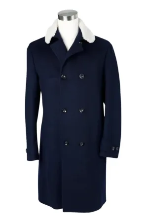 Long Double-Breasted Cashmere Dress Coat