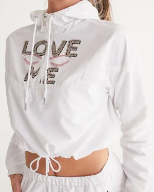 Love me Women's Cropped Windbreaker