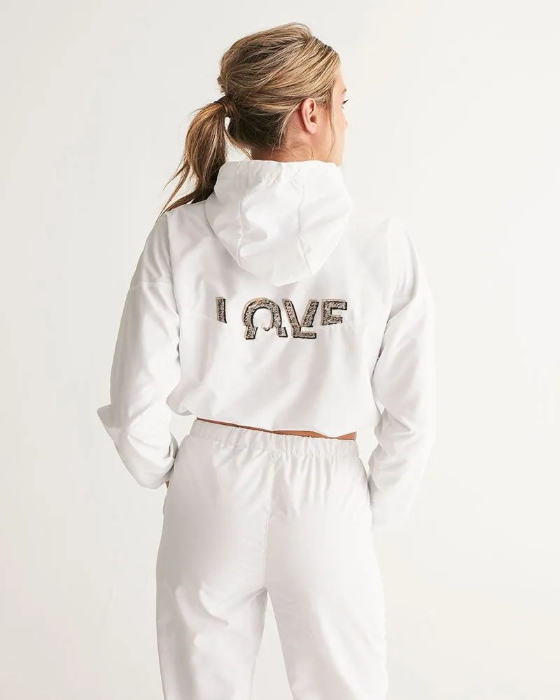 Love me Women's Cropped Windbreaker