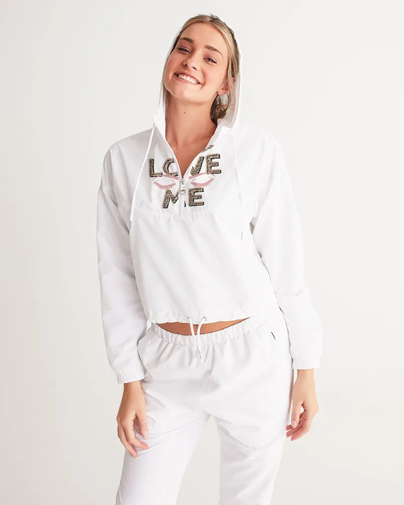 Love me Women's Cropped Windbreaker