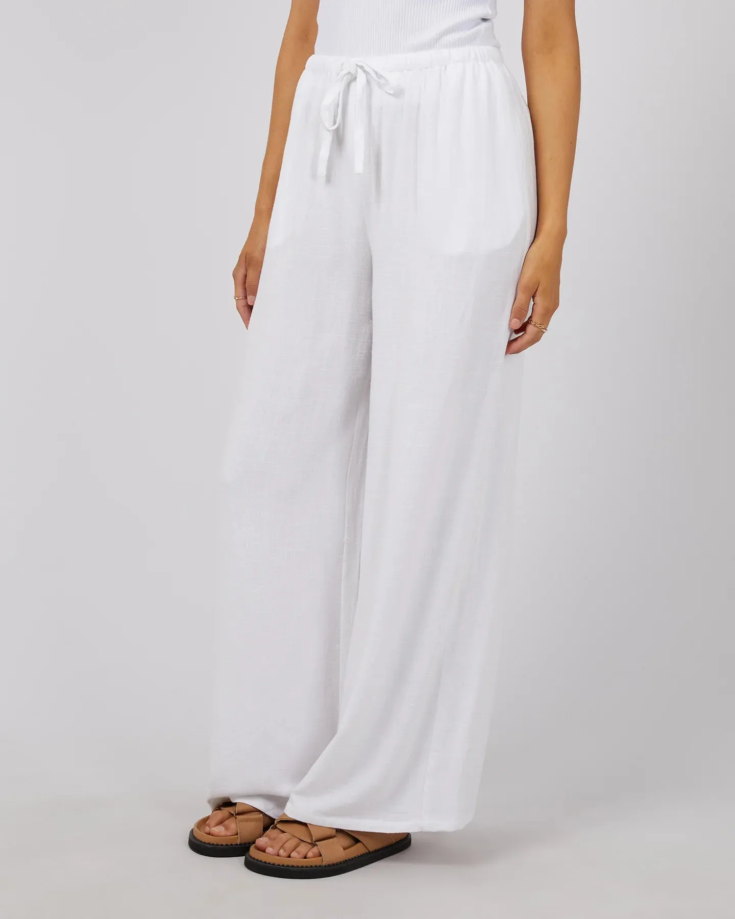 Luxe Linen Pant - Wht