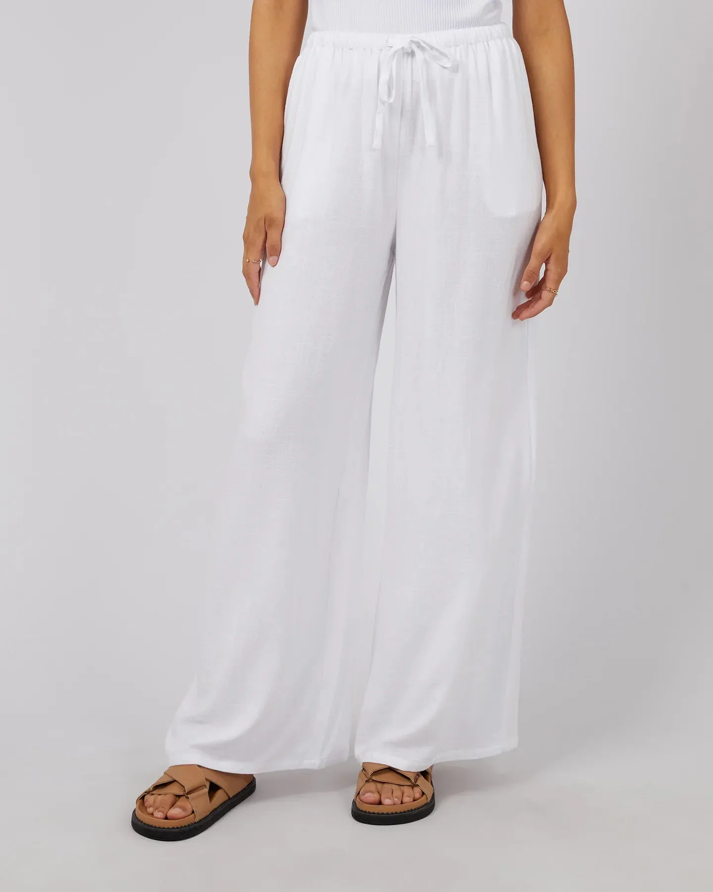 Luxe Linen Pant - Wht