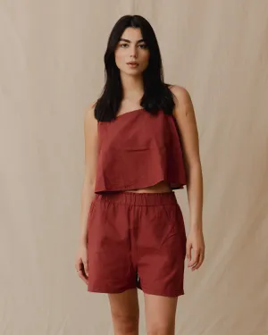 Minimal Linen Set Burgundy