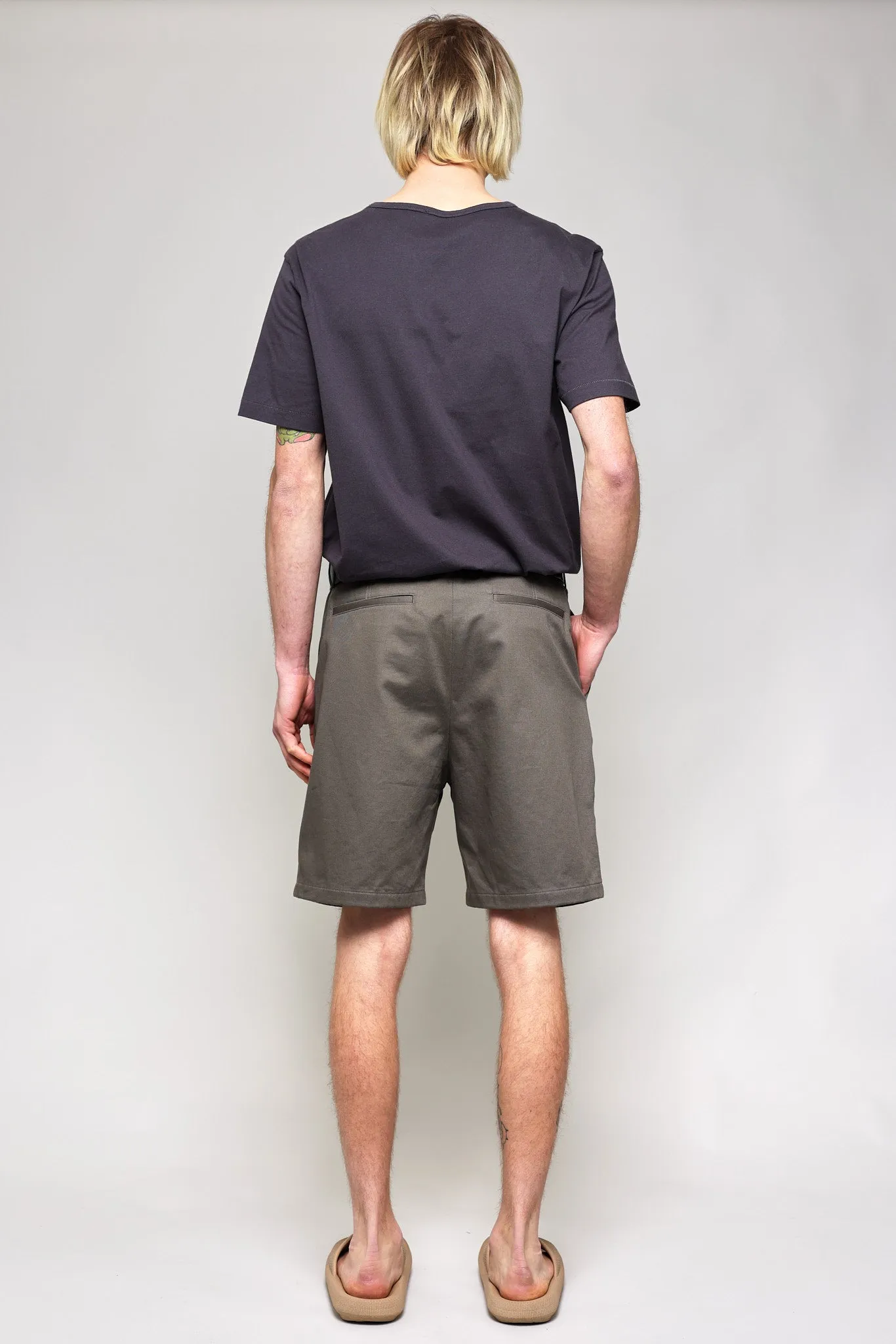 NS1205-2 Japanese Chino Shorts 20s Chino Cloth in Grey