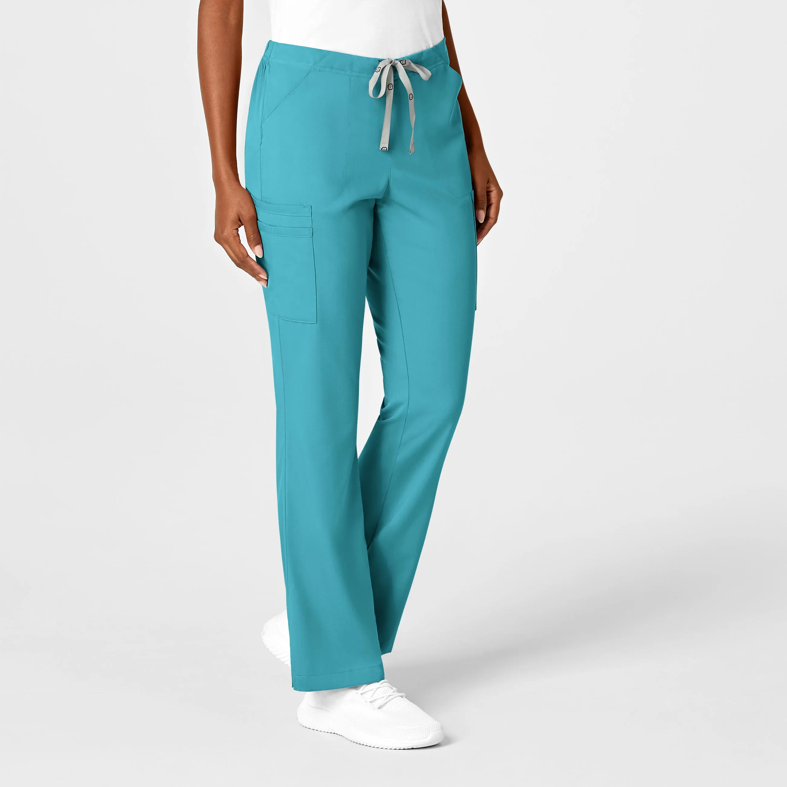 PRO Women's Moderate Flare Leg Scrub Pant - Teal Blue