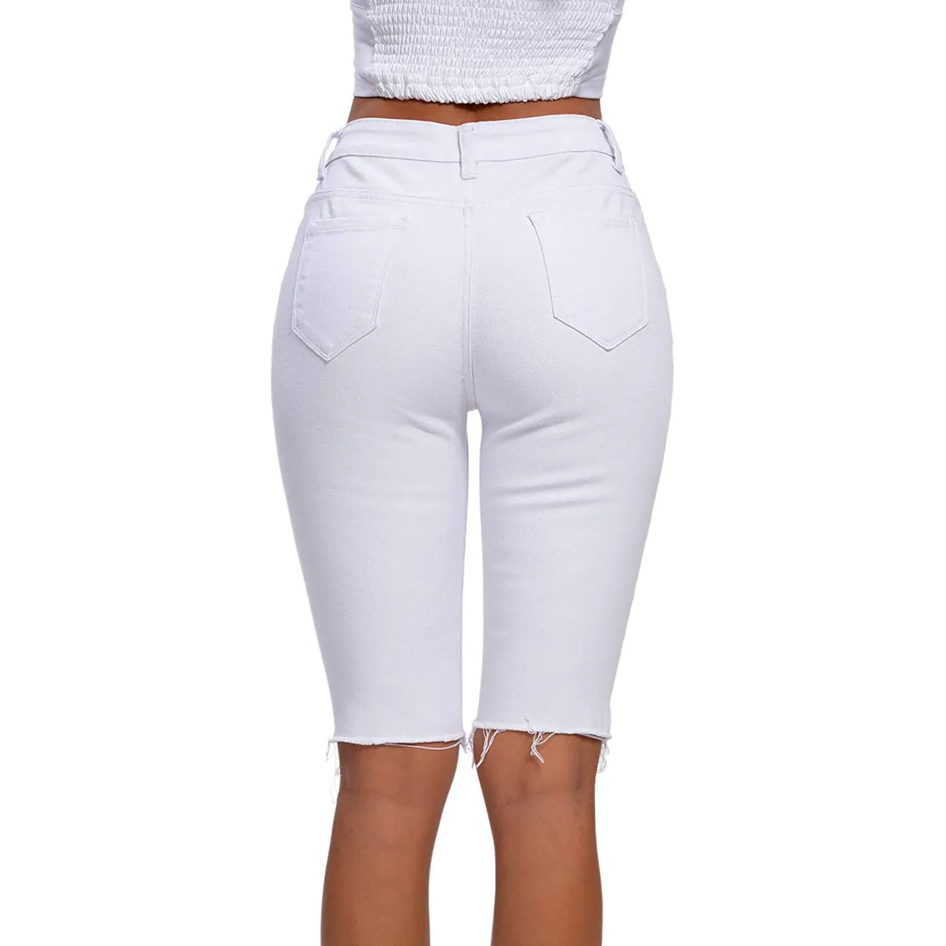 Slimming Women Jeans High Waist Slim Denim Shorts