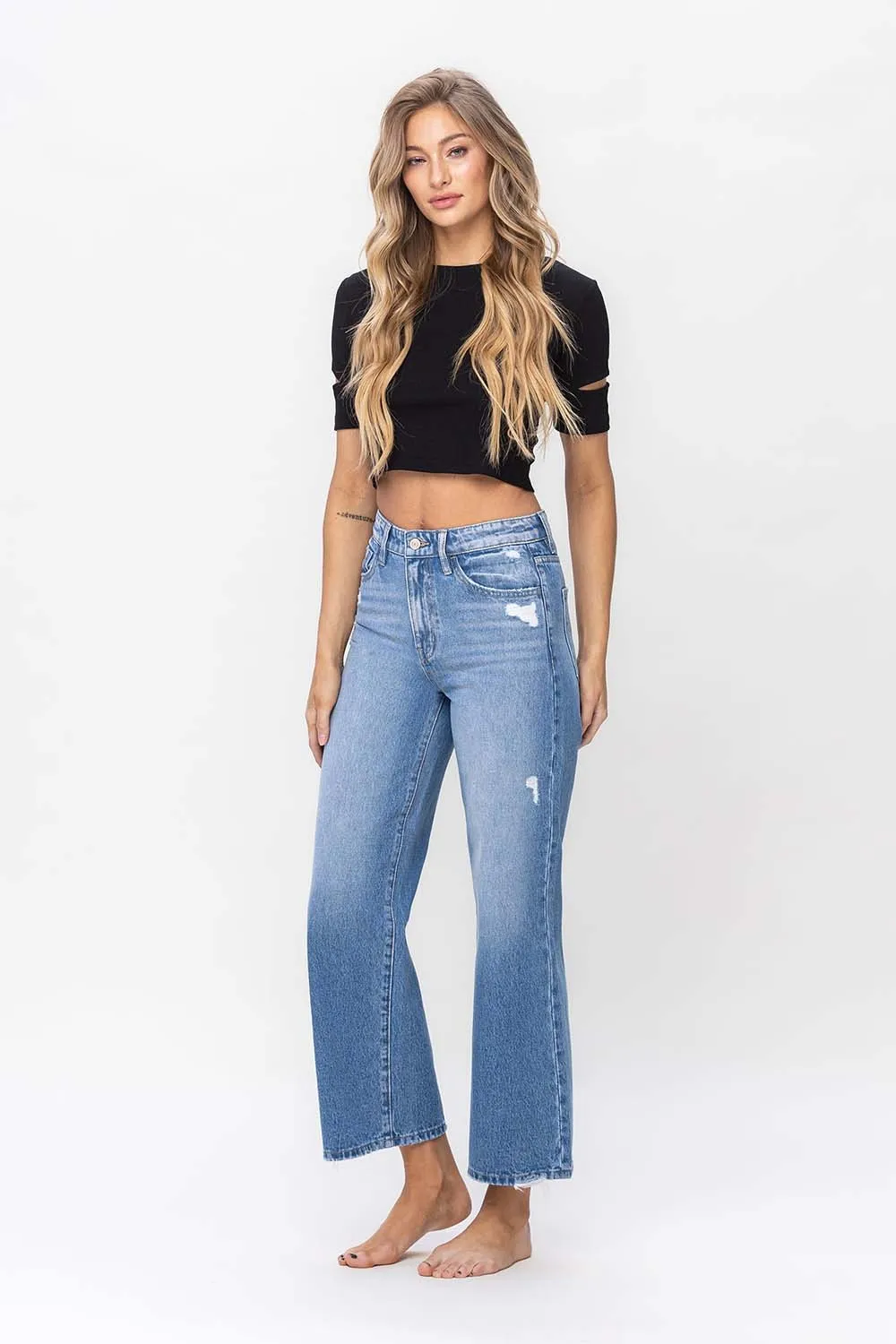 SUPER HIGH RISE WIDE LEG JEANS