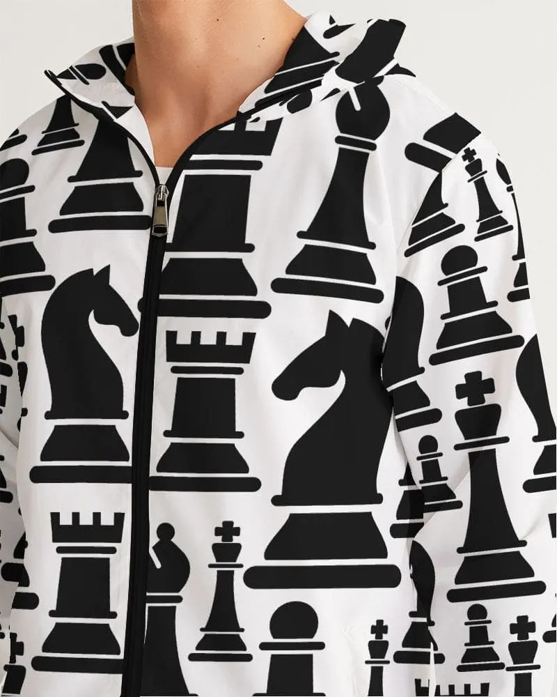 Uniquely You Mens Windbreaker Jacket / Chess Print