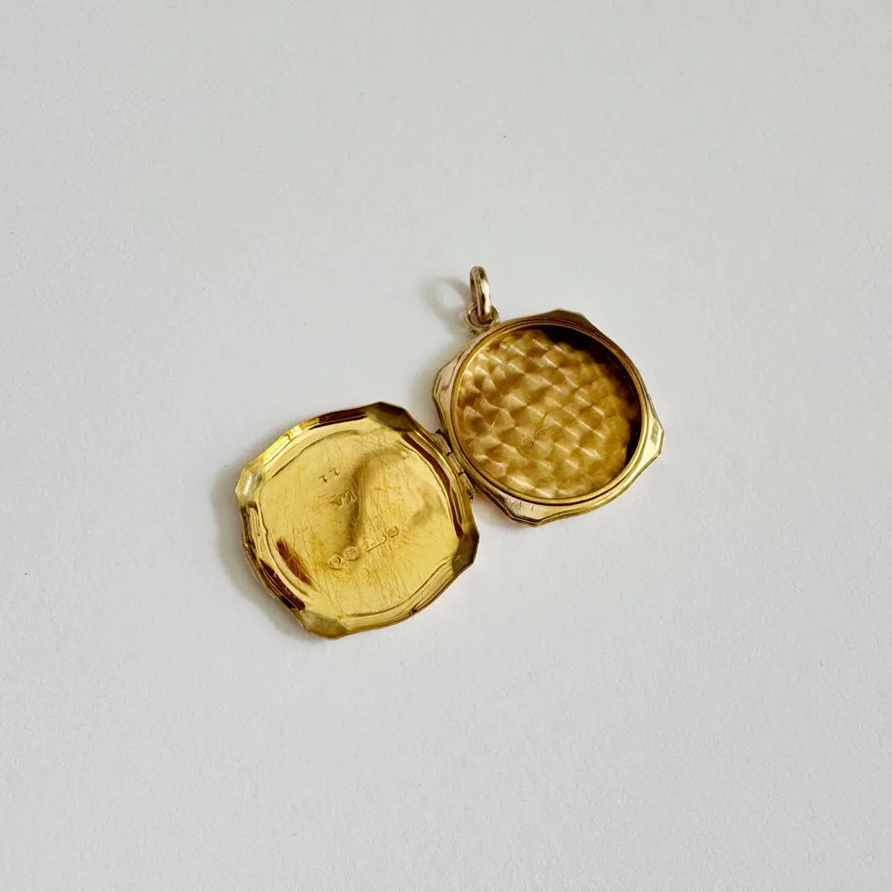 Vintage 9K Gold Ornate Locket