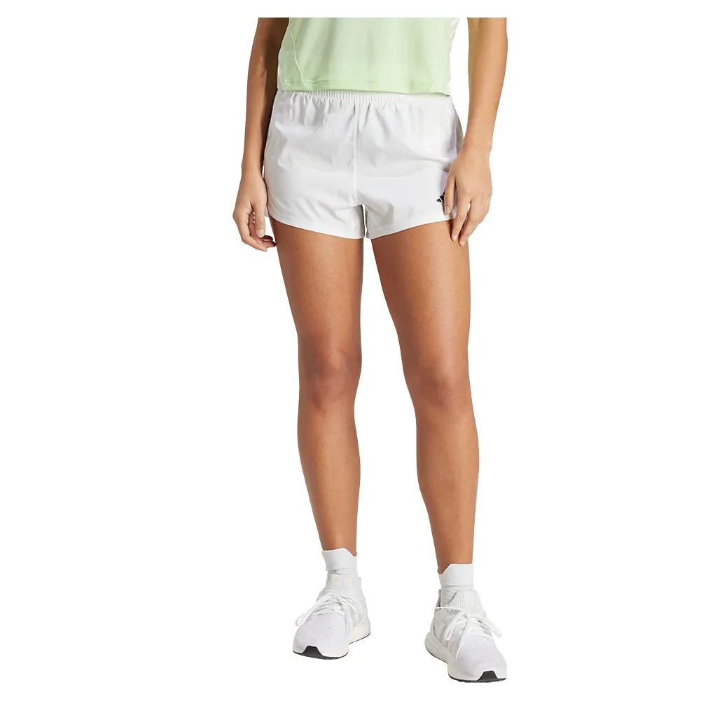 Womens Pacer 3S Woven high Rise Training Shorts White