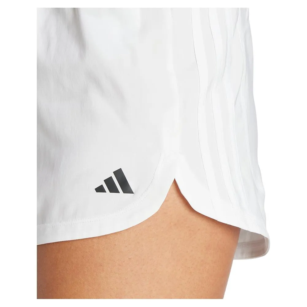 Womens Pacer 3S Woven high Rise Training Shorts White