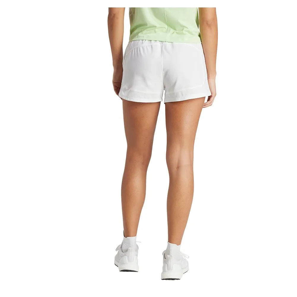 Womens Pacer 3S Woven high Rise Training Shorts White